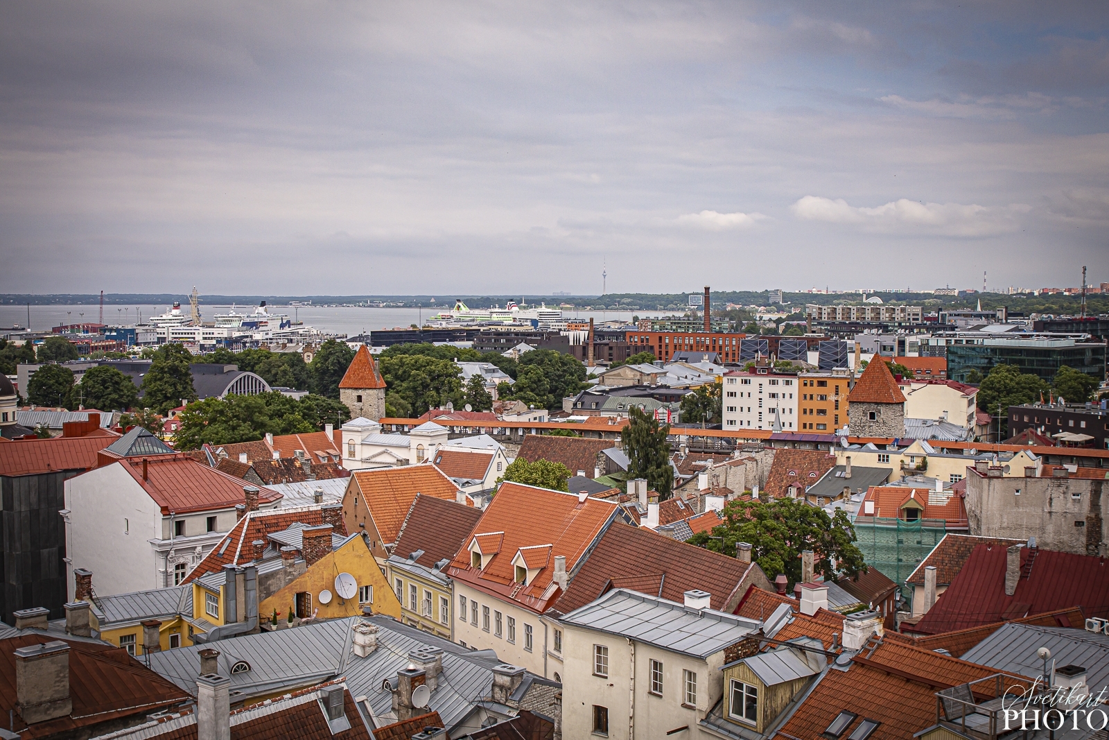 Таллин с высоты Башни Ратуши/ Эстония